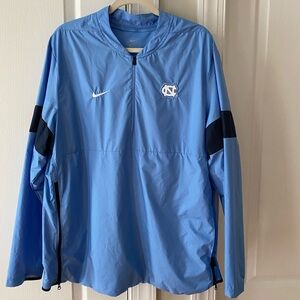 Nike North Carolina Tar Heels UNC Official Zip Blue On Field Jacket Mens Size-XL